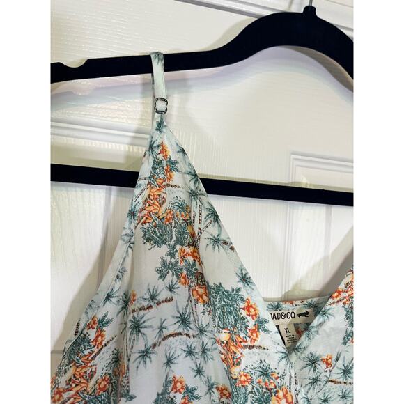 Toad & Co‎ Sundress - Summer Spaghetti Strap Wrap Dress, Floral Organic Sz L - Picture 3 of 8